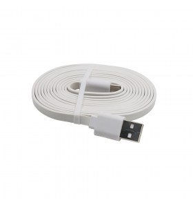 USB to Type-c data flat white color cable Electronic devices power or transmit data